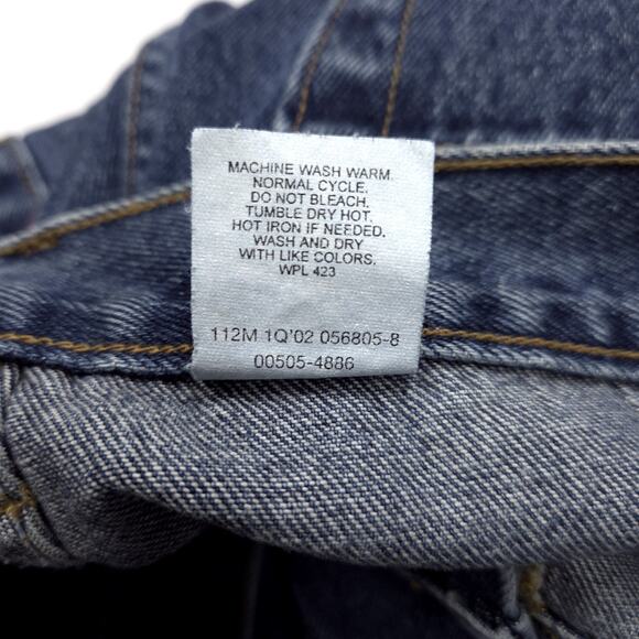 Vintage Levis 505 Jeans Mens 38x30 EUC Dark Blue Denim Retro - Picture 3 of 9